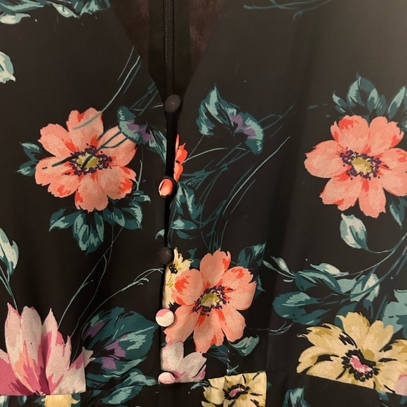 Yumi Kim Floral button front long sleeve romper - Picture 5 of 6